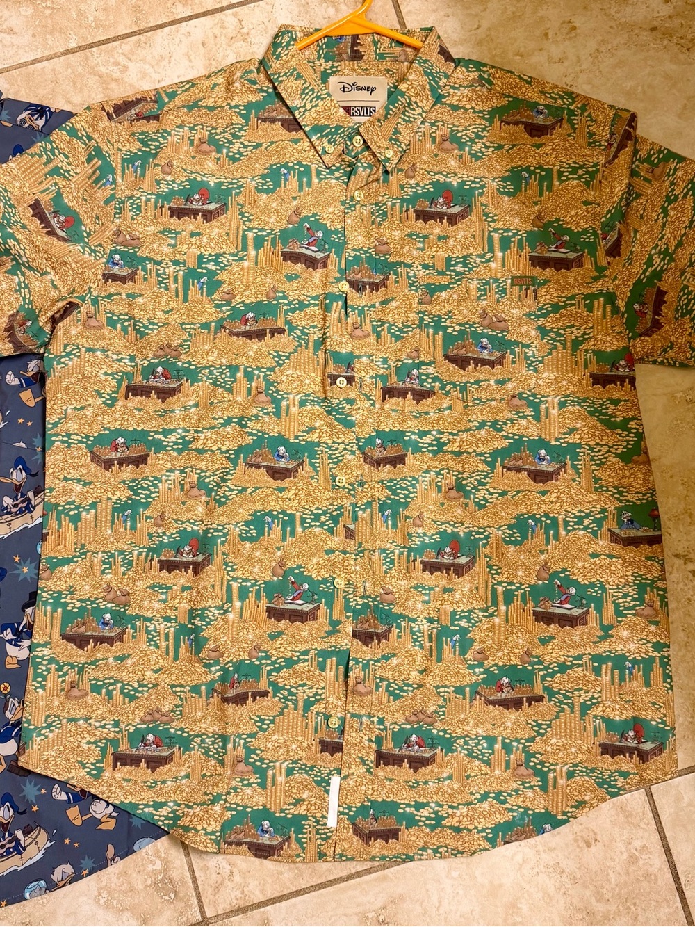 RSVLTS Disney Scrooge McDuck counting house Christmas Carol xxl Button-Down